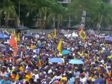 Caracas se tiñe con los colores de Capriles a una semana de las presidenciales venezolanas