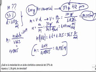 Quimica 1º bachillerato disoluciones ejercicio 21