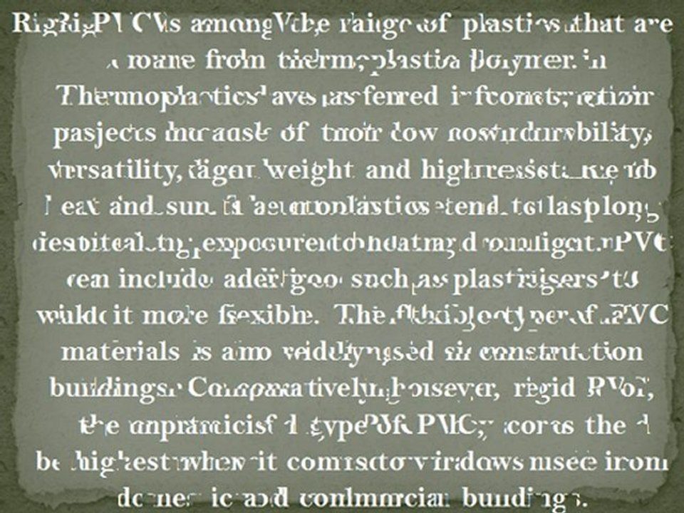 Benefits of Using Rigid PVC