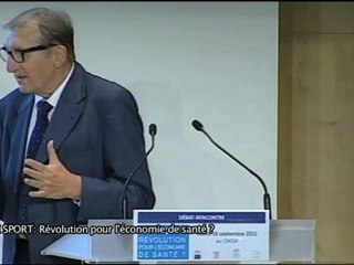 Fondation du Sport Français: Le sport révolution pour l'économie de santé? le 18.09.2012