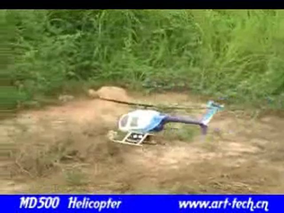Art-Tech 11044 Medium 4 CH Green MD 500 16" RC Helicopter 2.4Ghz