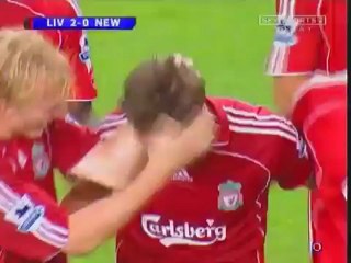 Xabi Alonso Great Goal from Own Half Liverpool v Newcastle