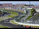 Watch F1 Japanese Grand Prix (Suzuka) Live Online 05 - 07 Oct 2012