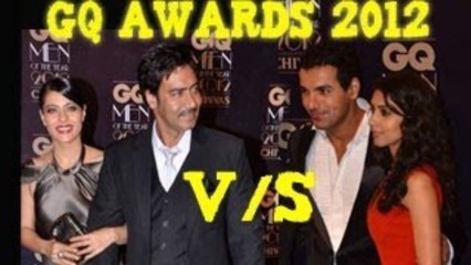 Kajol & Ajay V/S John & Priya at GQ Men of the Year Aawards 2012