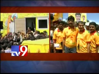 Chandrababu's son Lokesh accompanies him on Padayatra