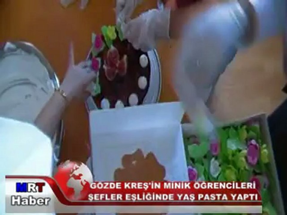 GÖZDE KREŞ ÖĞRENCİLERİ YAŞ PASTA YAPTI