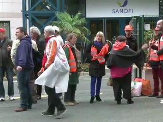 Sanofi: manifestation contre un plan de restructuration