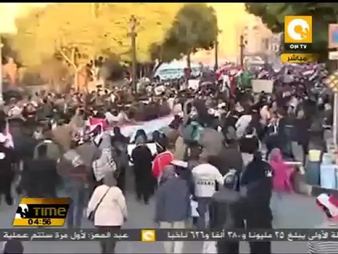 هتافات مسيرة مصطفى محمود .. حرية .. حرية .. حرية #Jan27 #Tahrir