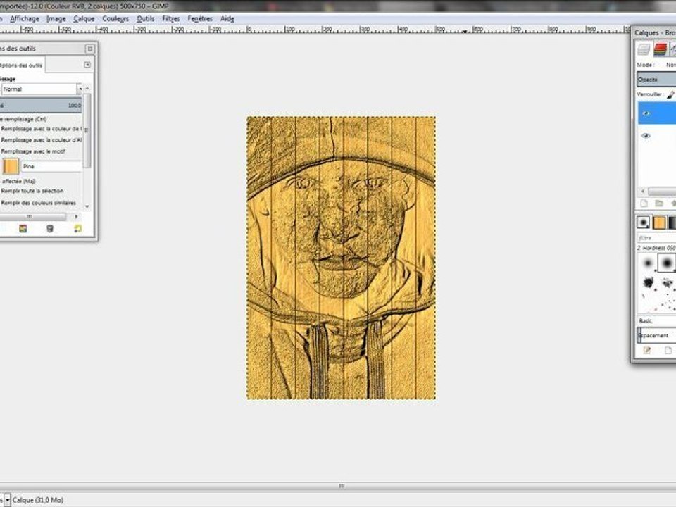 Tutoriel incruster une texture ou un motif avec gimp