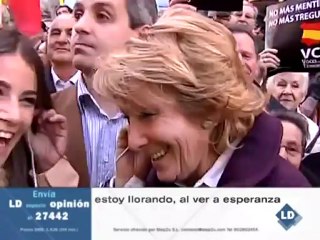 Declaraciones de Esperanza Aguirre en la manifestación