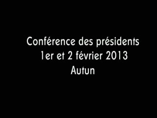 bref - conférence des présidents - 1er et 2 février 2013 - Autun
