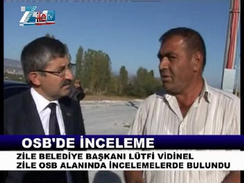 Başkan vidinel Zile osb de incelemelerde bulundu