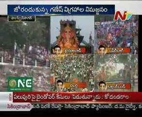 Twin Cities Ganesh Visarjan-under expert Crane Operators