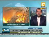 حريق هائل بمزارع واحة سيوة والخسائر 60 فدان