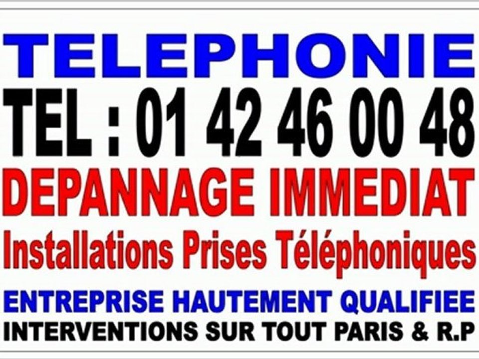 PRISE FRANCE TELECOM PARIS - TEL : 0142460048 - INSTALLATION PARIS 8e 75008
