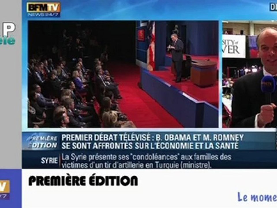 Zapping Actu du 05 Octobre 2012 - Le conflit syrien s'étend en Turquie, Débat Mitt Romney/Barack Obama