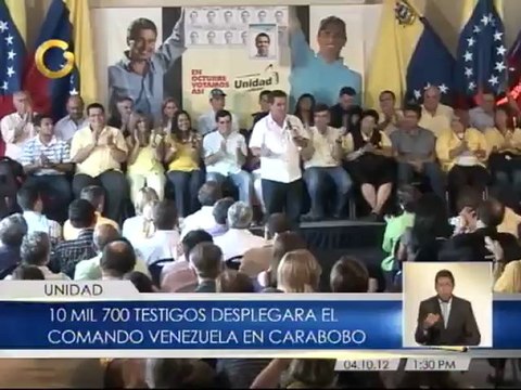 10.700 testigos desplegará el Comando Venezuela en Carabobo