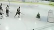 Hockey Player Scores And Jumps Through Glass