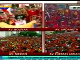 (Vídeo) Abarrotadas las avenidas de Caracas en apoyo a Chávez