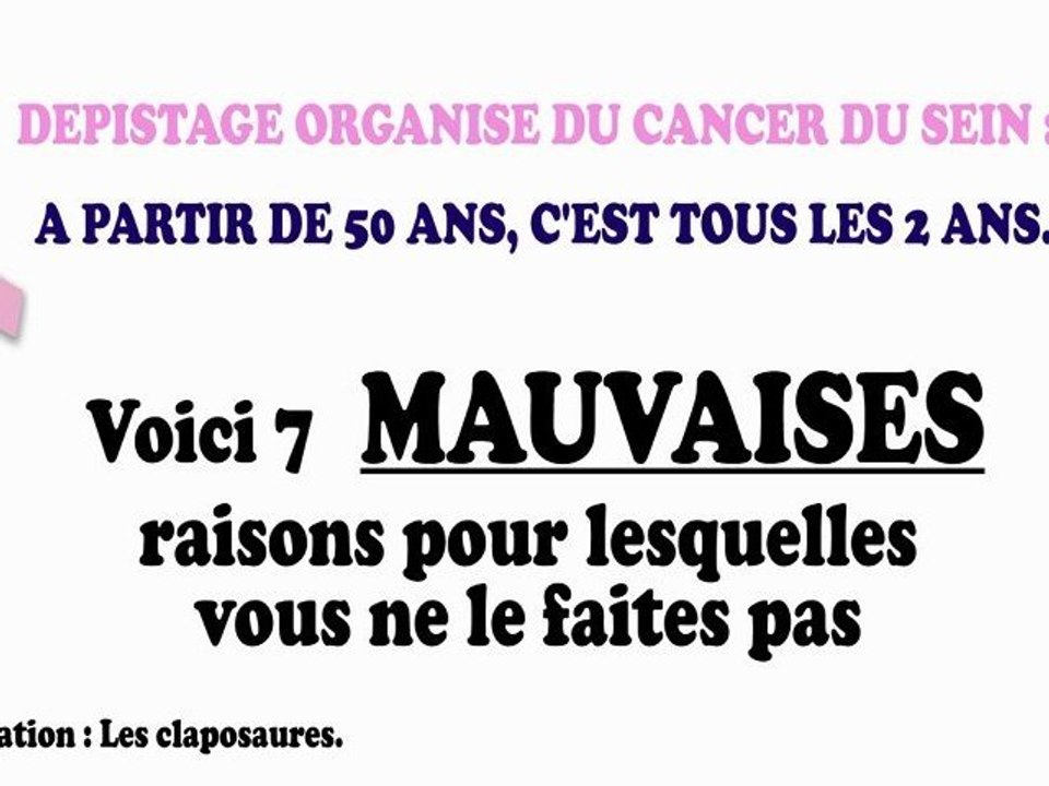 L'octobre Rose des Claposaures : Dépistage du cancer du sein