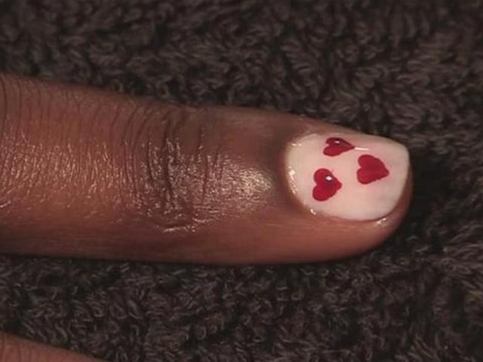 How To Paint Hearts Onto Your Nails
