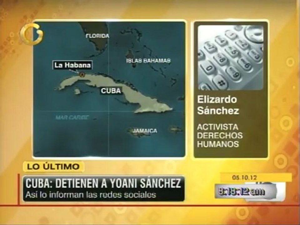 Detenida bloguera opositora Yoani Sánchez en Bayamo