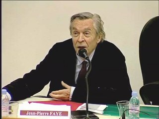 "Crise(s) et Droit", Prolégomènes, "L'analyse du philosophe" (Jean-Pierre Faye)
