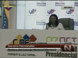 05-10-12 SOCORRO HERNANDEZ CNE 05-10 Caracas, viernes 5 de octubre de 2012, La rectora del CNE, Socorro Hernández, informó la instalación de 99,76% de las mesas electorales para la jornada de votación presidencial del próximo domingo. Además, dijo que se