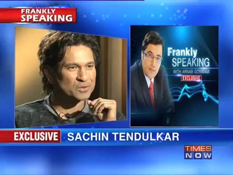 Sachin Tendulkar on Frankly Speaking with Arnab Goswami (Part 9 of 9)