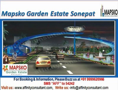 Mapsko Group Garden Estate @09999684166 Sector 27 Sonepat