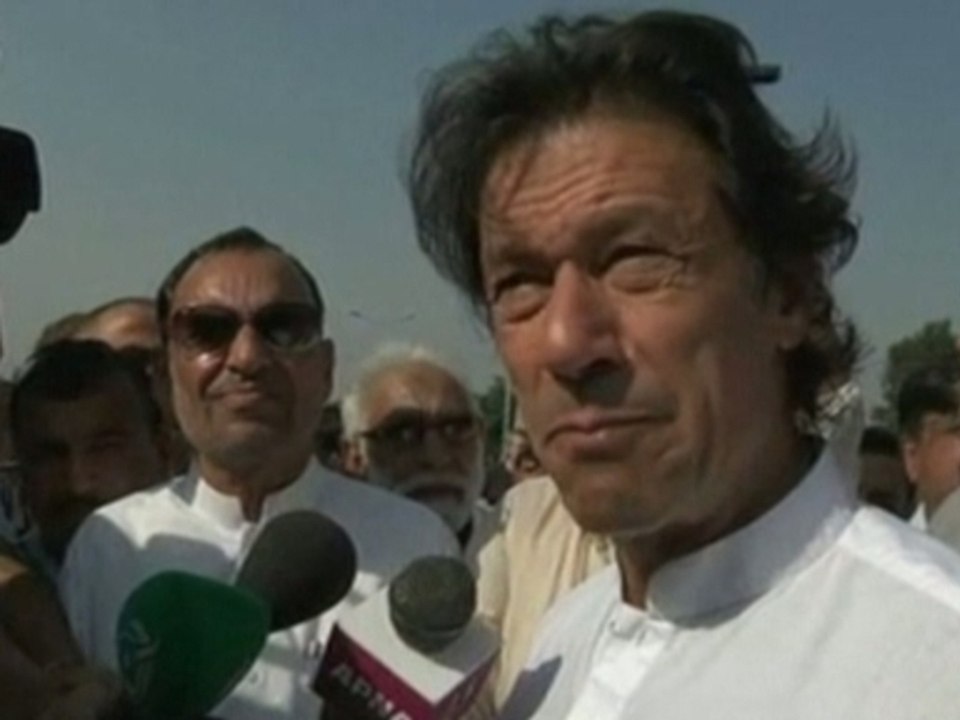 Imran Khan leads anti-drone protest