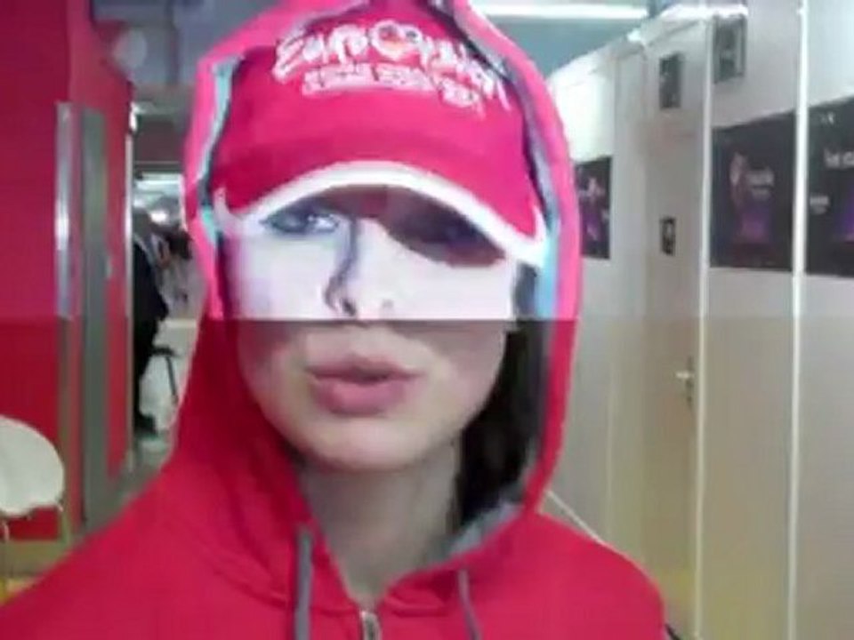 Lena im Backstage Bereich beim ESC 2011