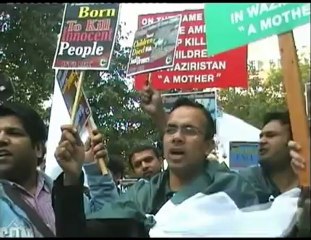 PTI protest outside US Embassey in London.Rana Ali Sher's speach