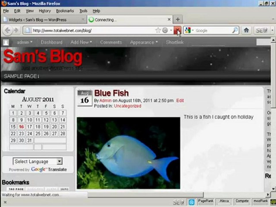 Word Press - How to Use WordPress Widgets in The Sidebar