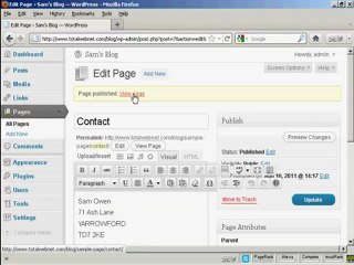 Word Press - How to Create New Pages