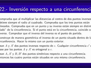 22 Geogebra y Matemáticas. Inversión respecto a una circunfe