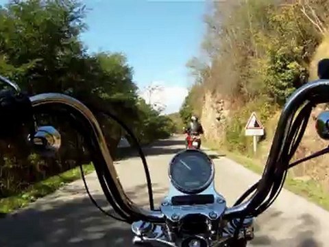 balade bucolique en Harley Davidson