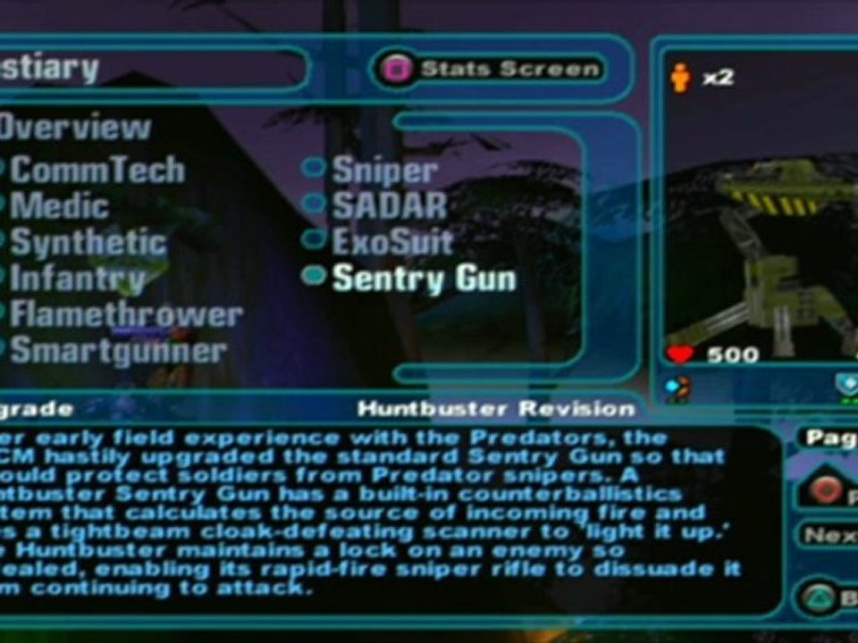 Let's Play Aliens versus Predator Extinction Bestiary - #003 - Smartgunner, Sentry Gun