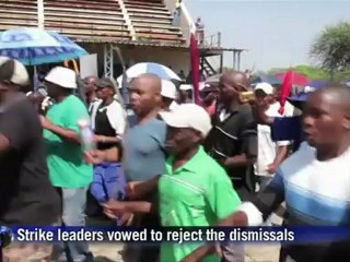 S.Africa miners rally after 12,000 sacked