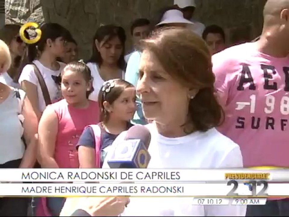 Madre de Capriles luego de votar: “Tengo una paz de que valió la pena”