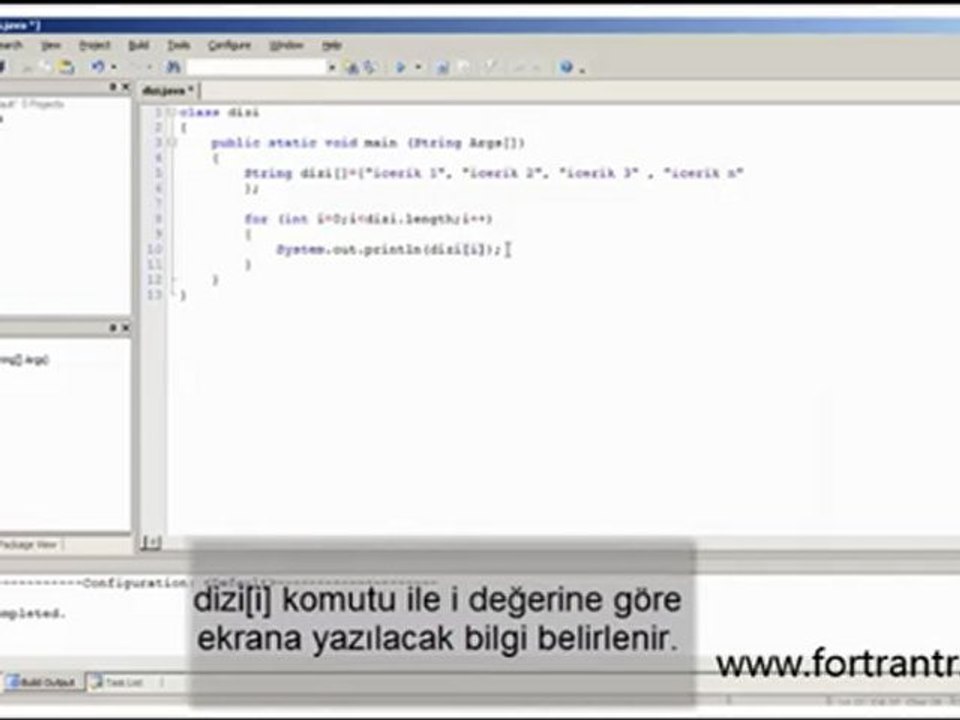 Java Dizi ile İşlem Yapma