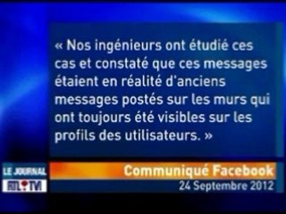 Bug Facebook ?  Un bug inquiétant est apparu hier sur Facebook.      "Bug" Facebook, info ou intox ?