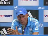 Conférence de presse Olympique de Marseille - Paris Saint-Germain : Elie BAUP (OM) - Carlo ANCELOTTI (PSG) - saison 2012/2013