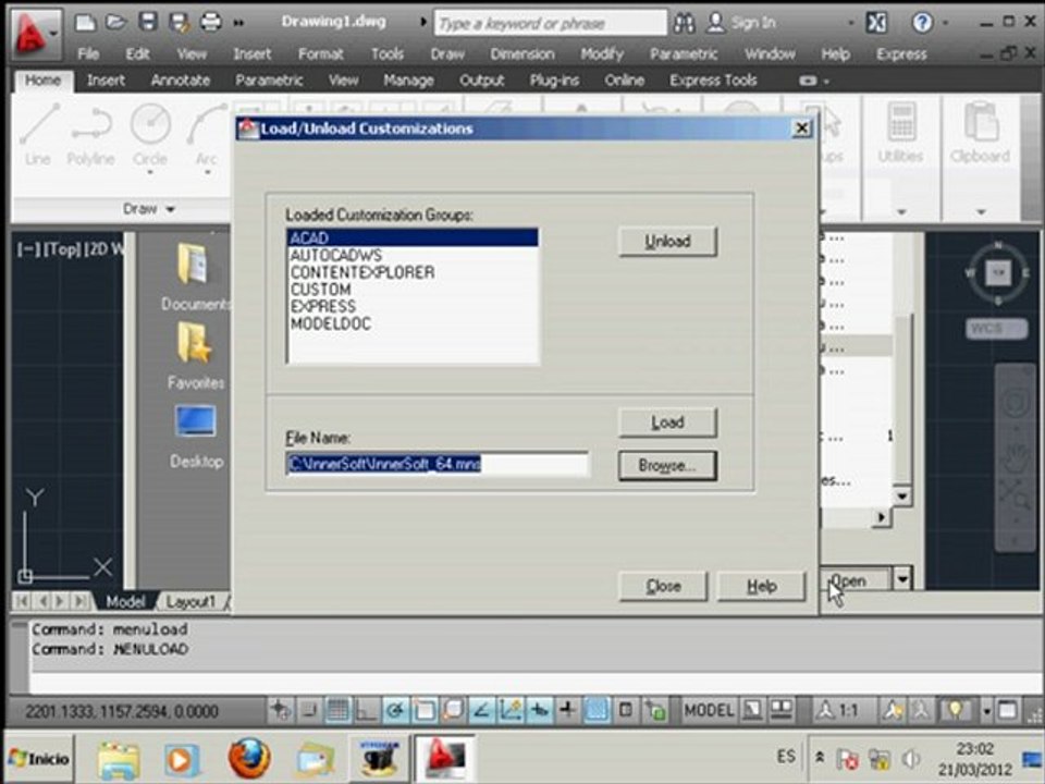 How to add the InnerSoft CAD menu to AutoCAD