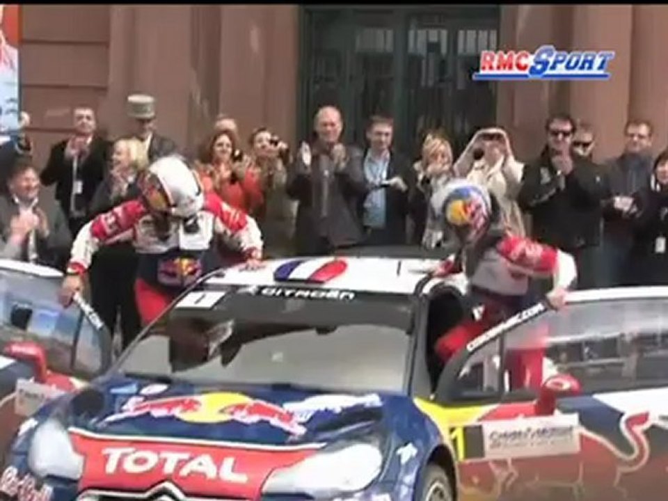 Daniel Elena après son neuvième titre de champion du Monde des rallyes