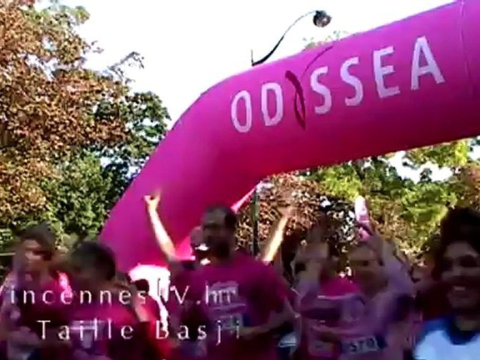 Course ODYSSEA 2012 10 ans sur l'esplanade du Château de Vincennes avec Raymond Domenech