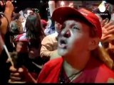 Euforia en las calles de Caracas por la victoria de Chávez