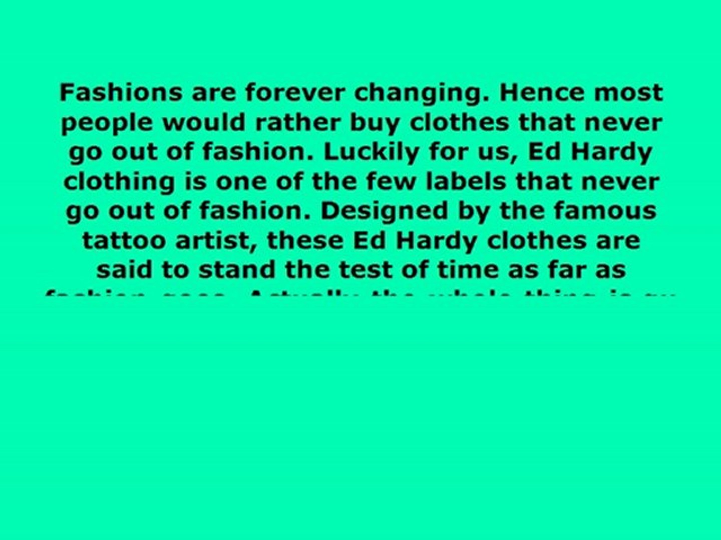 ⁣Ed Hardy Clothing Is Forever In Fashion