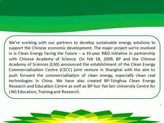 BP Holdings - Mainland China