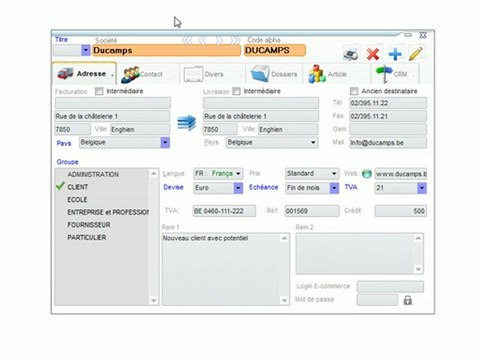 CRM - Optimizze: Suppression d'une personne de contact - ERP - v16